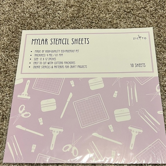 NEW Zicoto Mylar Stencil Sheets - Picture 2 of 4
